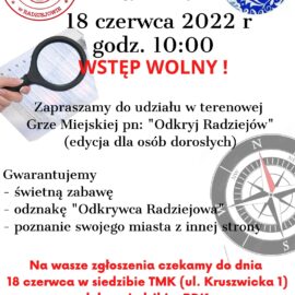 Gra Miejska dla dorosłych – 18 czerwca 2022r.